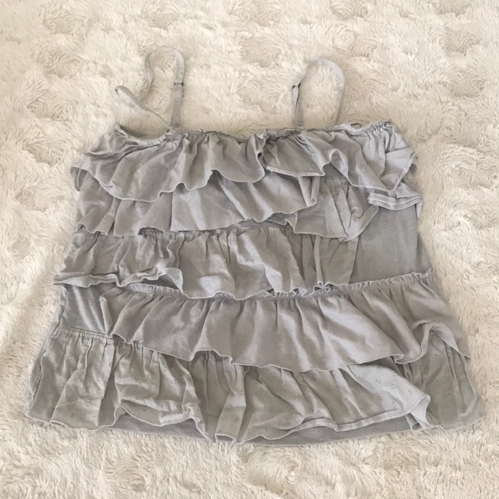 grey flowy tank top